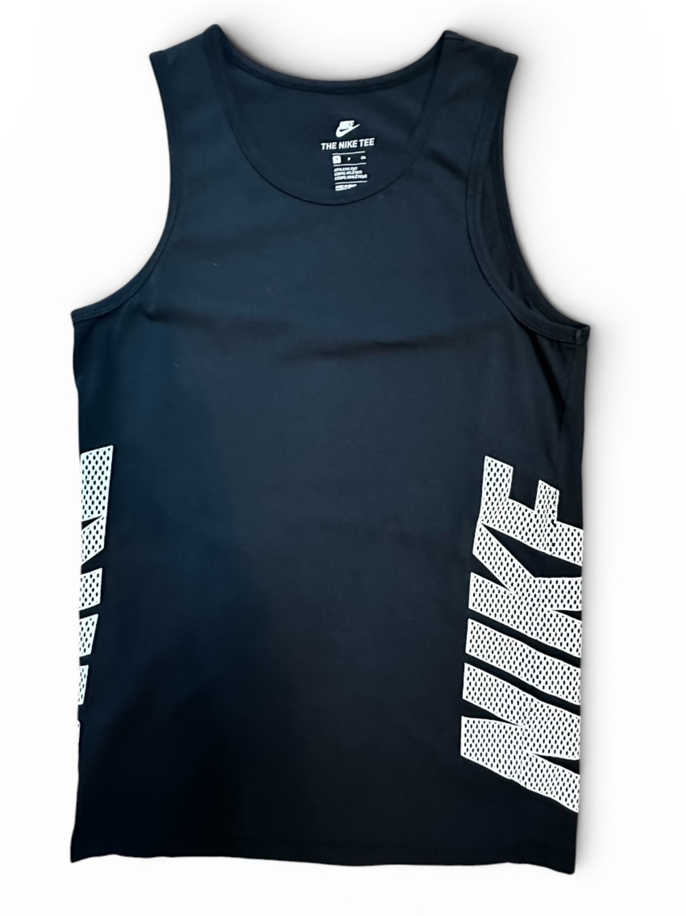 Nike Black Tank Top with White Logos n the Sides
